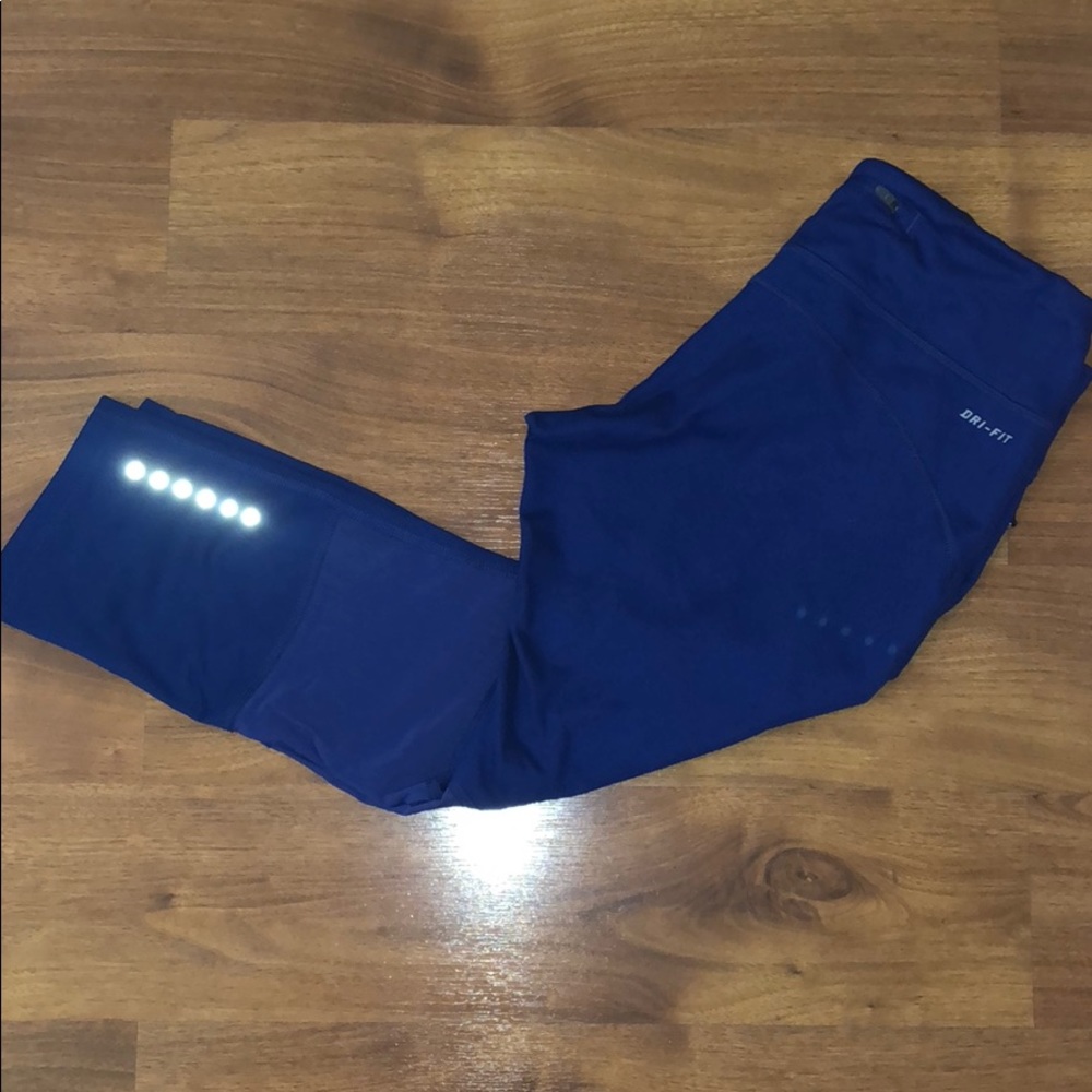 Blue workout pants.